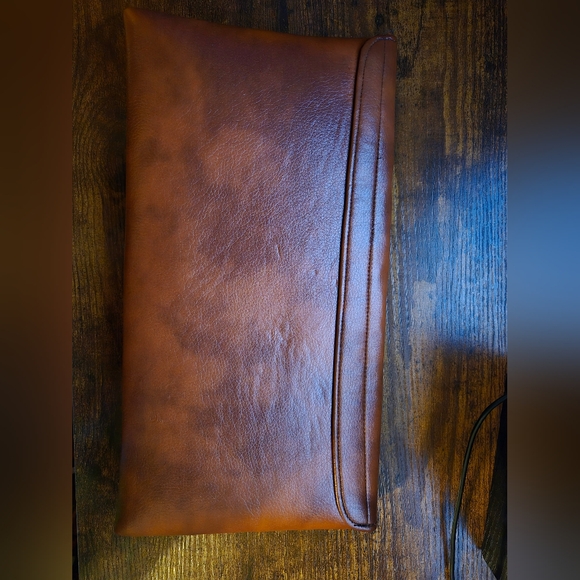 Handmade Beaded Leather African Clutch. - Picture 3 of 5